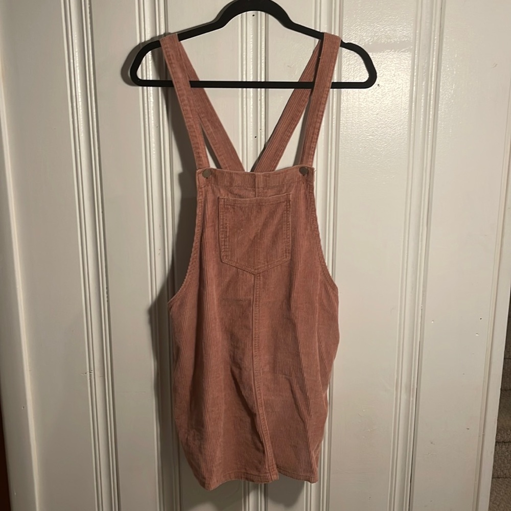 Forever 21 pink corduroy overall dress